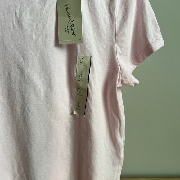 Universal Thread Women's Light Pink Shrunken Short Sleeve T-Shirt - Large - NWT - Picture 5 of 7